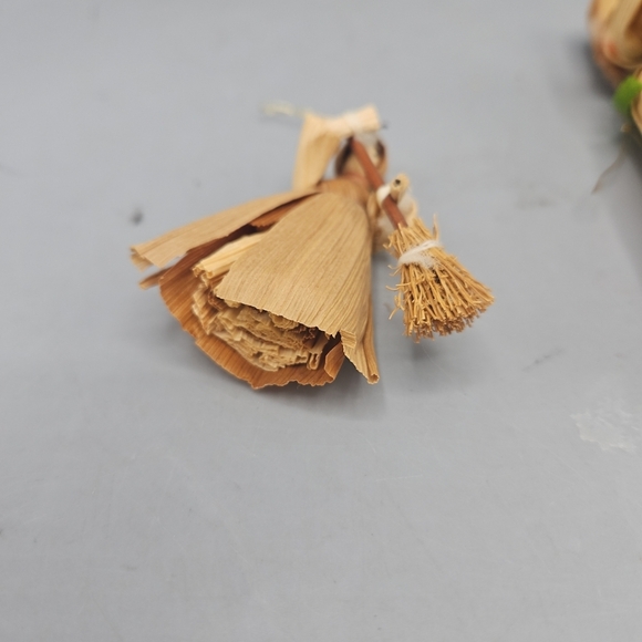 Vintage Corn Husk Doll Hanging Ornament Decor Handmade Fall Broom Harvest - Picture 7 of 11